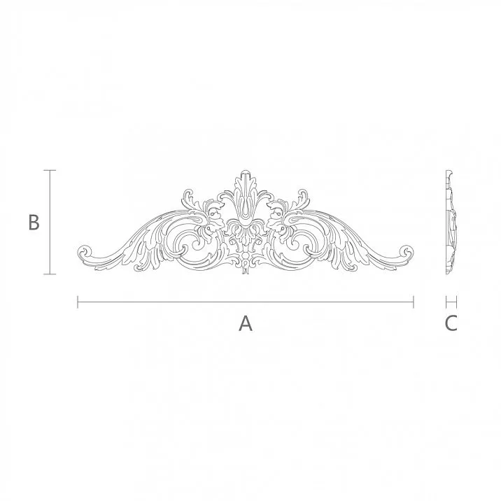 Carved inlay N-098.1 from wood drawing