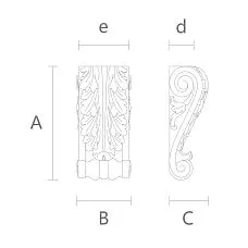 Polyurethane Ceiling Bracket KRPU-003, Decor to Buy in Moscow