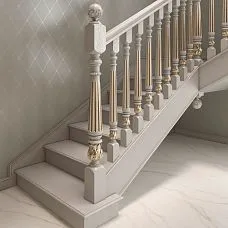 Cap for post L-007 for wooden staircase in interior