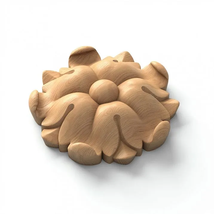 Carved Rosette for Staircase Baluster R-070