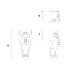 Photos of drawings of wooden legs