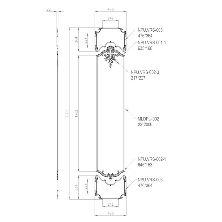 CPU.VRS-061 polyurethane decoration set composition