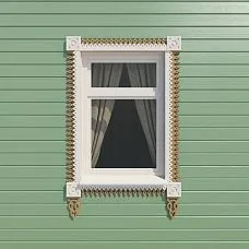Carved Window Trim NL-4 from wood for window photo