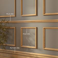 Application of wooden molding MLD-014 in interior design