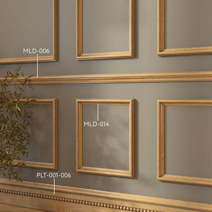 Application of wooden molding MLD-014 in interior design