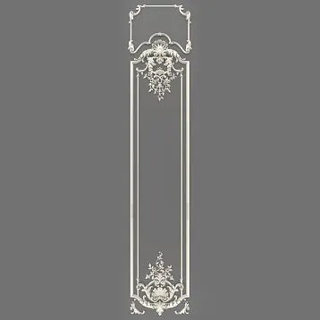 Общий вид Лепного декора CPU.VRS-058, демонстрирующий элегантный и детализированный орнамент из полиуретана