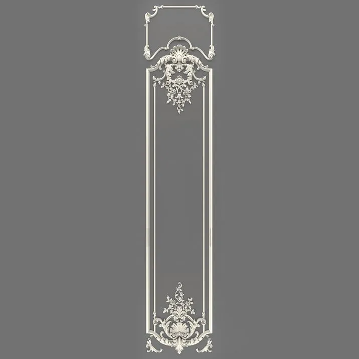 Overall view of Relief decoration CPU.VRS-058, showcasing elegant and detailed polyurethane ornament