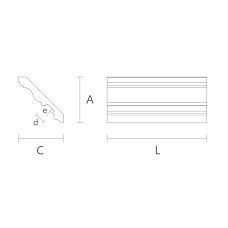 Oak wooden cornice KZ-002 drawing