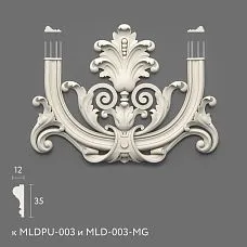 Polyurethane molding NPU-409, polyurethane decoration for moldings, universal solution