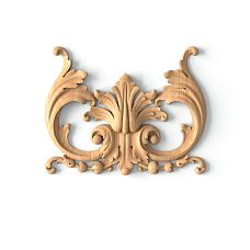 Wooden decor N-415 with wood carving, semi-circular shape