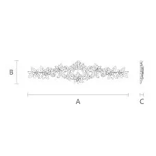 Wooden furniture overlay N-088.1 drawing