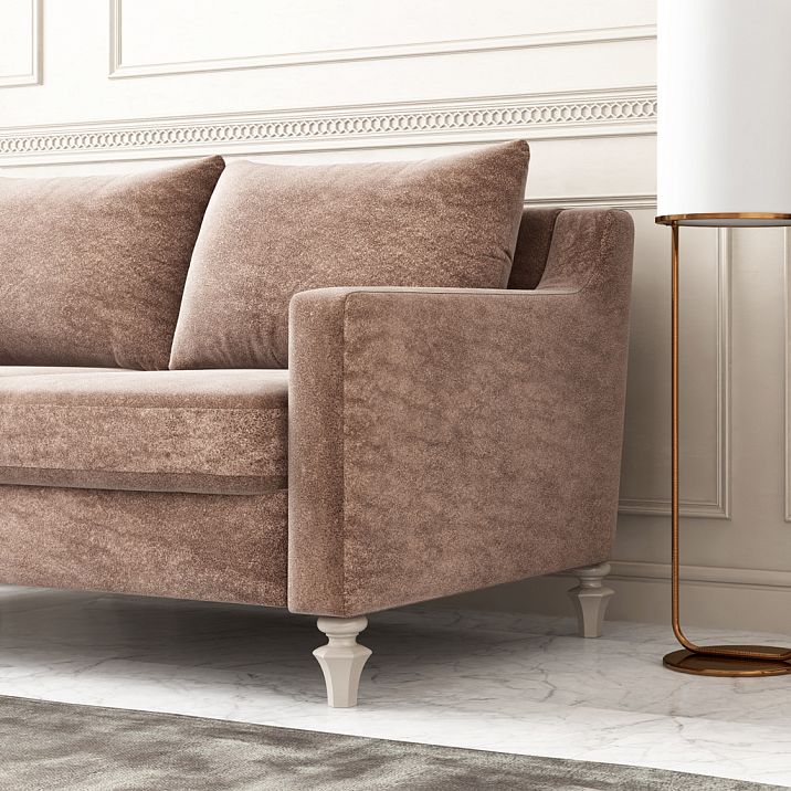 Sofa with wooden legs MN-134 in interior