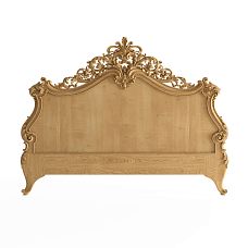 Backrest KRVTC-001-1 made of solid wood with carving, front view