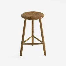 Ivar Bar Stool 011-002 made of natural oak, dimensions 445&times;650&times;430&times;350 mm, Scandinavian style