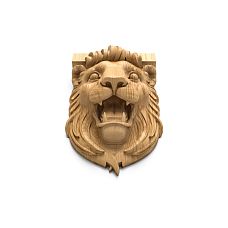 Furniture decorative element KR-069 in the form of a lion's head