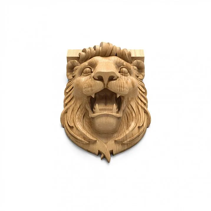 Furniture decorative element KR-069 in the form of a lion's head