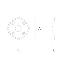 Carved Rose R-039 in Interior Drawing