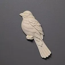 Carved polyurethane overlay NPU-477R - left interior paired overlay