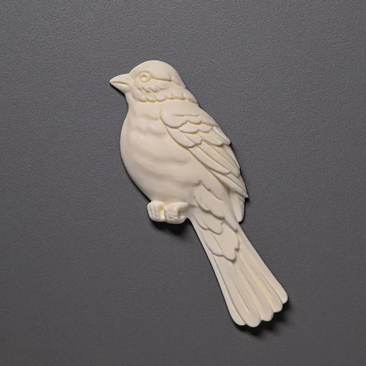 Carved polyurethane overlay NPU-477R - left interior paired overlay