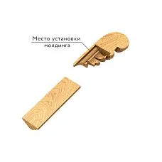 Installation location of molding to the carved end cap N-436L, set for molding MLD-002