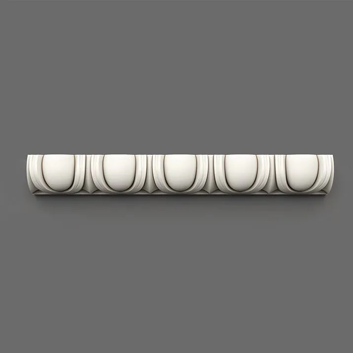 Carved molding KPU-011 for interiors made of polyurethane &mdash; monolithic structure