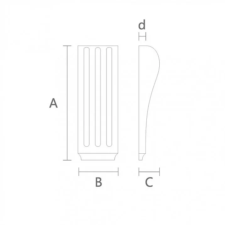 Exclusive decorative bracket KR-049 drawing