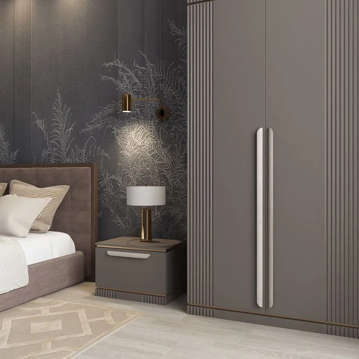 Wave HL-006 Surface-Mounted Wooden Handle from Oak or Beech, Enamel Finished on Cabinet