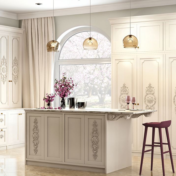 Wooden R-046 Outlet for Furniture Front Decor Set