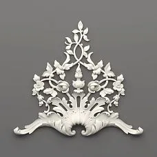 Molding decor &mdash; carved polyurethane overlay NPU.VRS-014R for walls and ceilings