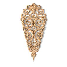 Wooden Carving with Floral Pattern - Carved Insert N-329 for Walls and Ceilings