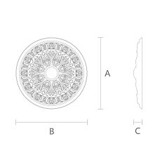 Carved Socket - Interior Decoration R-049.1 Drawing