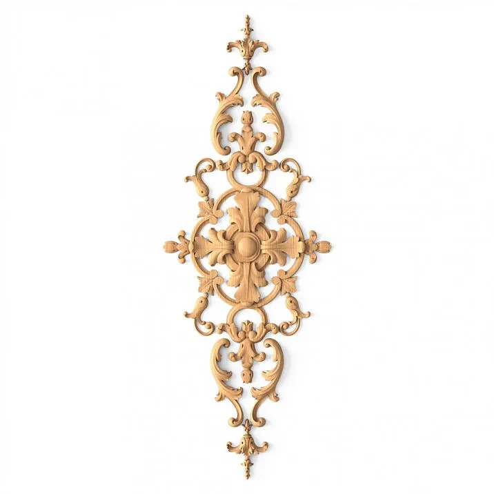 Decor set from beech and oak for walls and furniture, carved appliqu&eacute;s