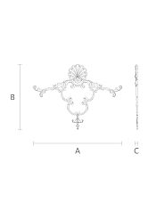 Wooden carved items for decorating furniture in the C-046 decor set