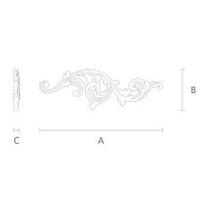 Decorative Appliques NPU-158R for ceiling drawing