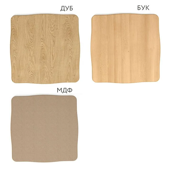 Countertop ST-020-1 material types, natural wood and MDF shown in photos