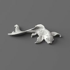 Detailed decorative molding from polyurethane &ndash; Fish model NPU-488 decoration for furniture facades