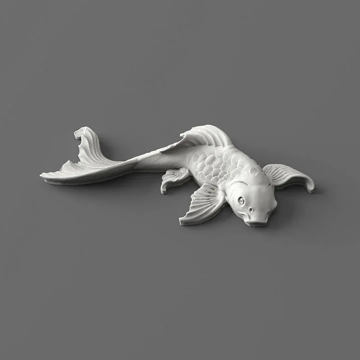 Detailed decorative molding from polyurethane &ndash; Fish model NPU-488 decoration for furniture facades