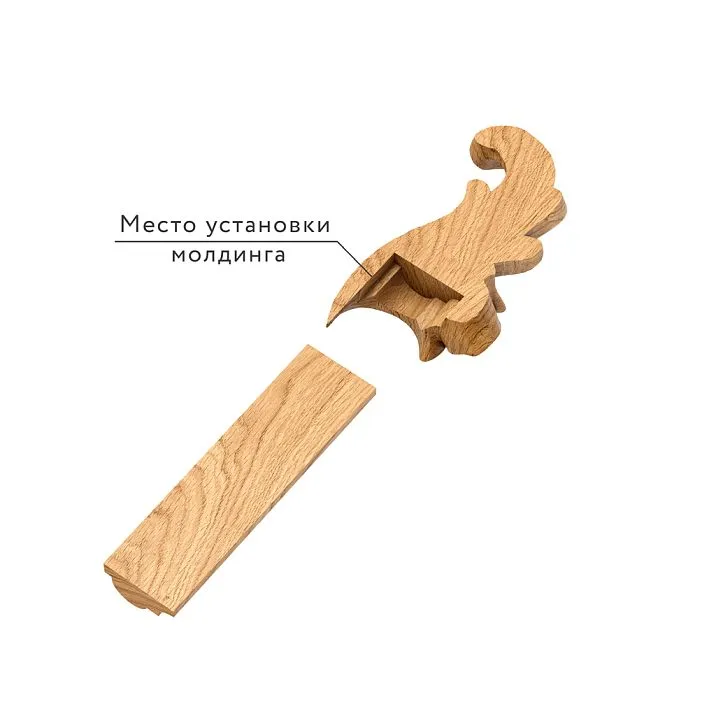 Carved Molding Cap N-402L, set for MLD-004