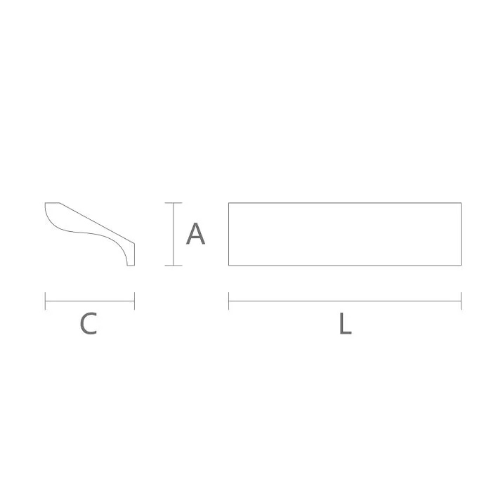 Wooden cornice KZ-015 drawing