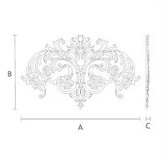 Carved insert N-276 - wooden furniture decor drawing