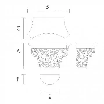 Carved Capital KL-056 for Elegant Interior