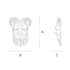 Mask M-011 - natural beauty of wood drawing