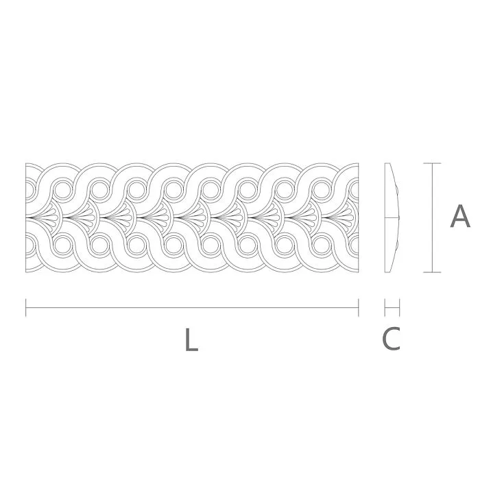 K-068 ceiling molding for coffered ceiling drawing