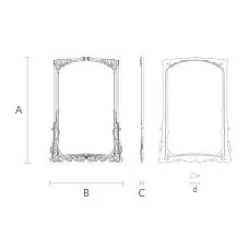 Classic Carved Frame RM-023 for Mirror Drawing