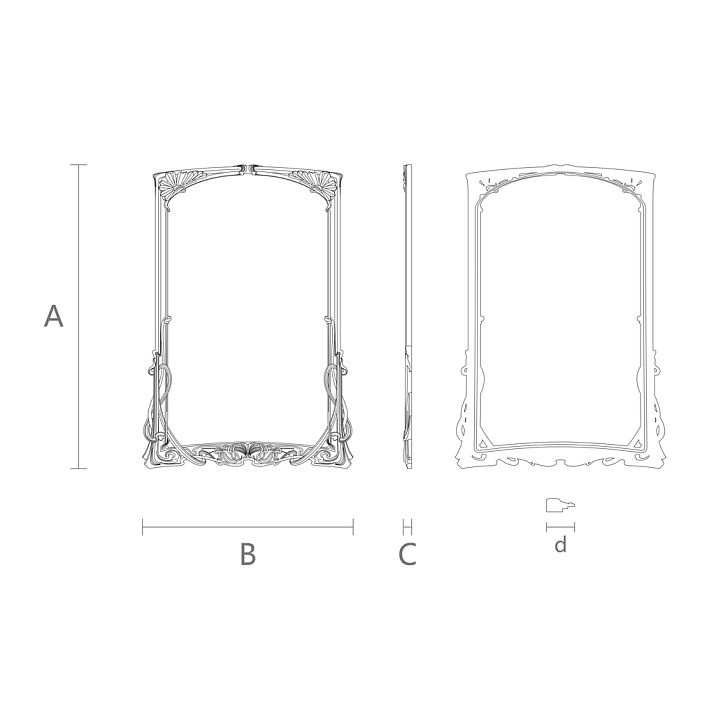 Classic Carved Frame RM-023 for Mirror Drawing