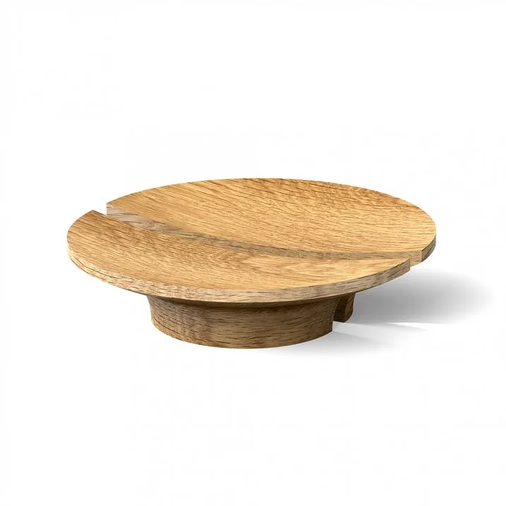 Wooden semi-circular furniture handle