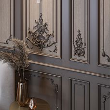 Polyurethane molding on a wall panel in a classic style