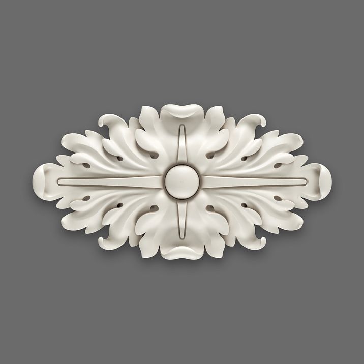 Elegant polyurethane rose RPU-069 with pattern &ndash; decorative stucco on walls and ceiling