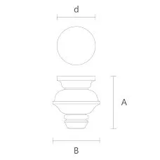 Drawing of furniture legs MN-083 for sofa, armchair