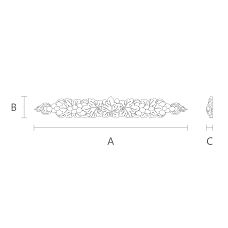 Carved item N-265 for furniture and facade decoration, drawing